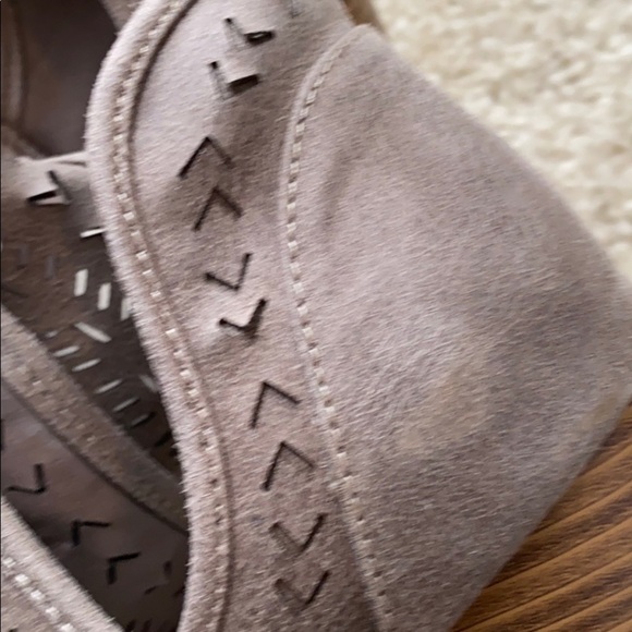 Fergalicious open toe bootie taupe size 9.5 - Picture 6 of 7